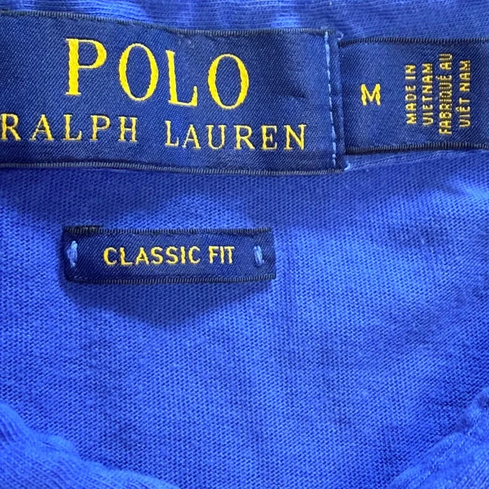 Polo Ralph Lauren Polo Shirt Men M Blue Classic Fit Cotton Pocket Pony Golf Prep